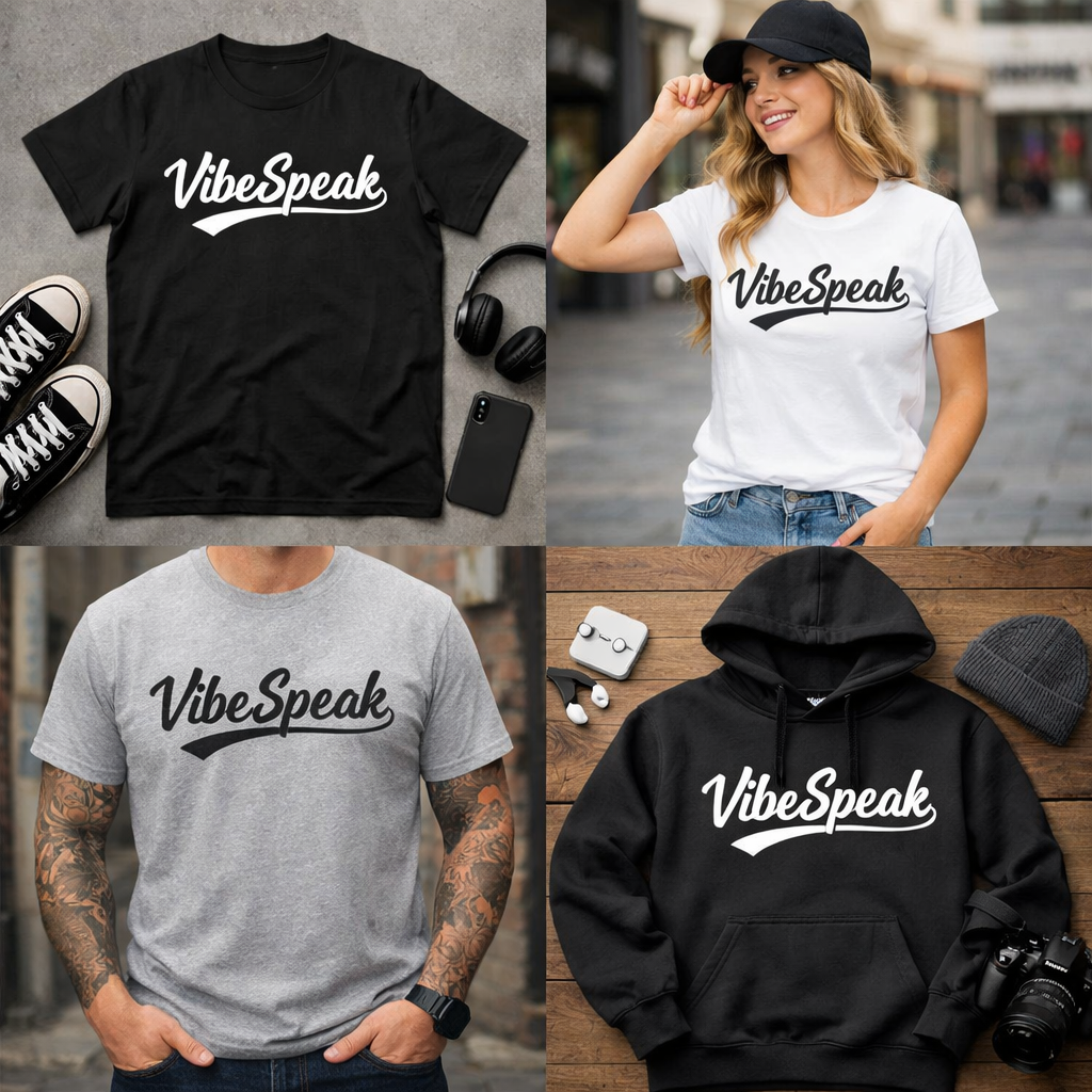 VibeSpeak Classic Wave Tee or Hoodie